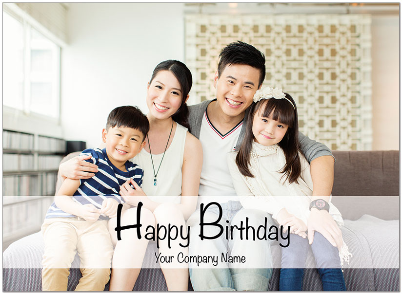 Select a verse or write your own. Simplistic Birthday Photo Name Card D1668U-V